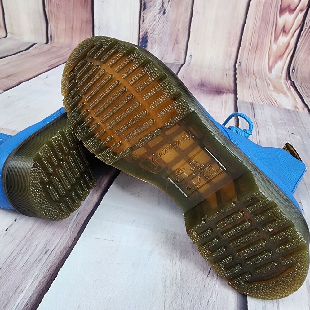 Dr. Martens 1460‎ Pascal Blue Virginia Leather Ankle Boots SIZE 5 - Picture 7 of 13